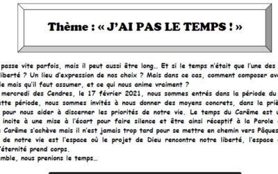 Temps Fort 4è-3è :  j’ai pas le temps !