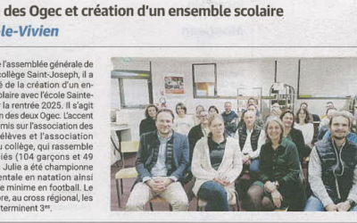 Fusion des OGEC et création d’un ensemble scolaire